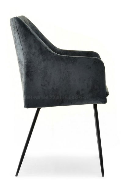 Jedálenská stolička Duplica (grafitová + zlatá)