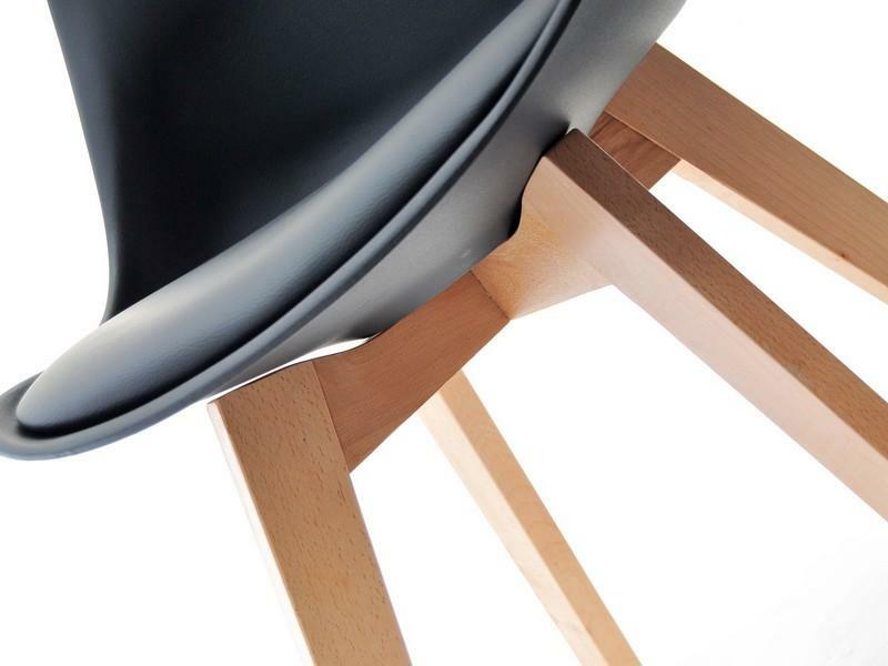 Scaun Large Wood (negru + fag)