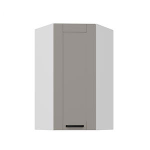 Felső sarok konyhaszekrény Lucid 60x60 GN-108 1F (45° (korpus: fehér + front: mdf agyagszürke)