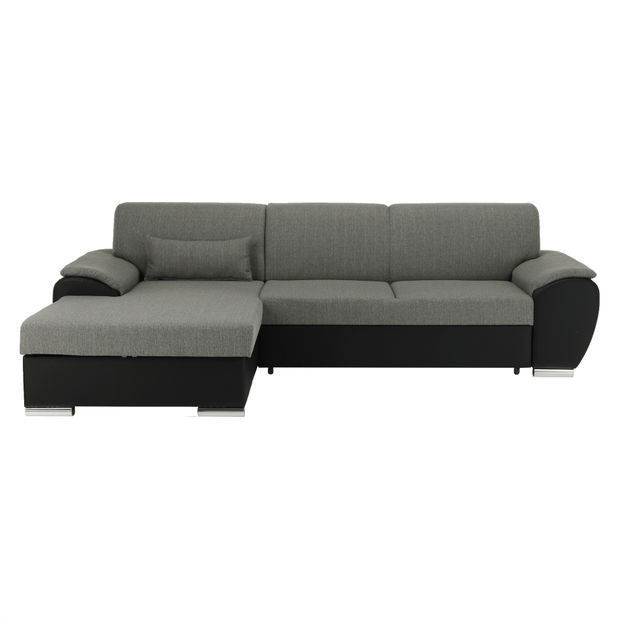 Sarokkanapé Emily kicsi (fekete + szürke) (B)