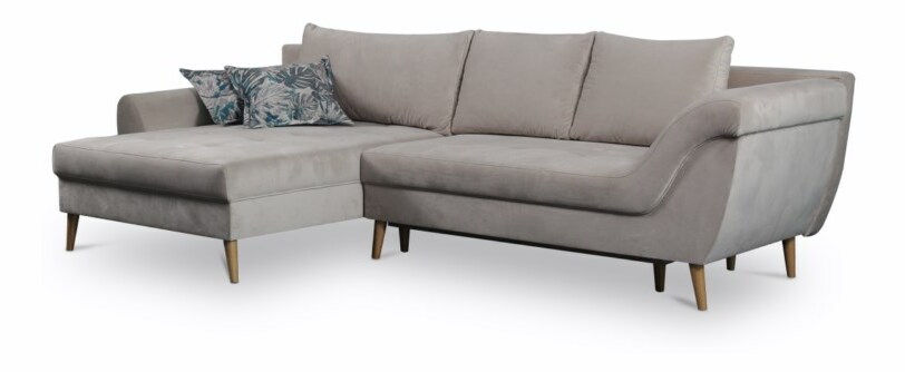 Rohová sedačka Roos (svetlosivá) (L)