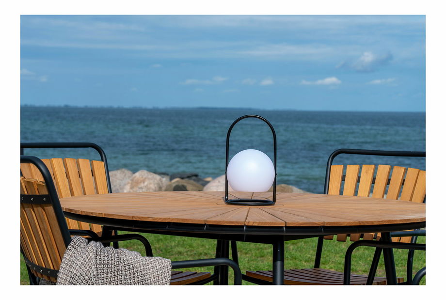 Záhradný stôl Canvoria 5 (prírodná + čierna)