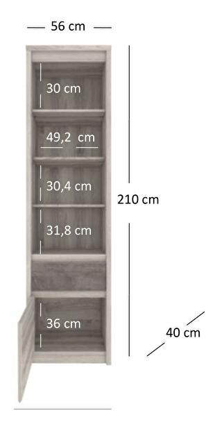 Franciaágy 160 cm Indices (taupe + kő tölgy)
