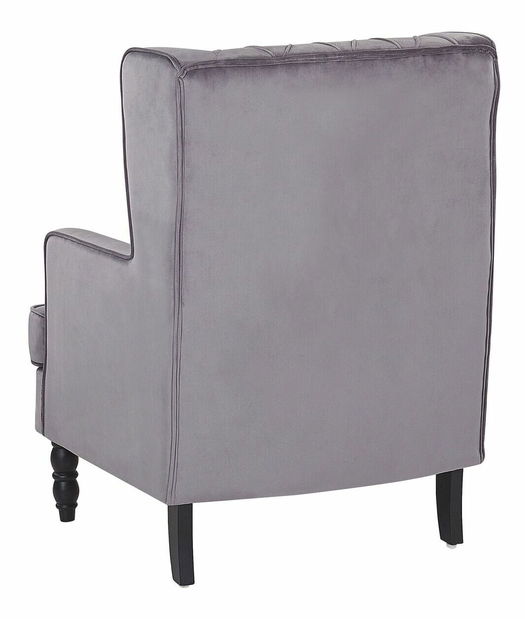 Fotoliu cu urechi SANES (gri) (cu taburete)