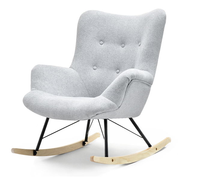 Hojdacie kreslo Laurentino (sivá + čierna)