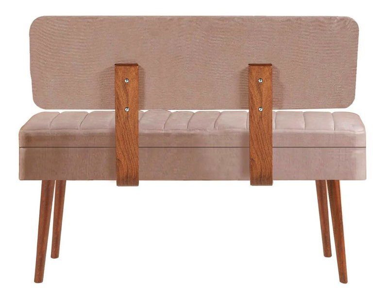 Bancă Vlasta 1 (nuc + piatră) (cu sp. depozitare)