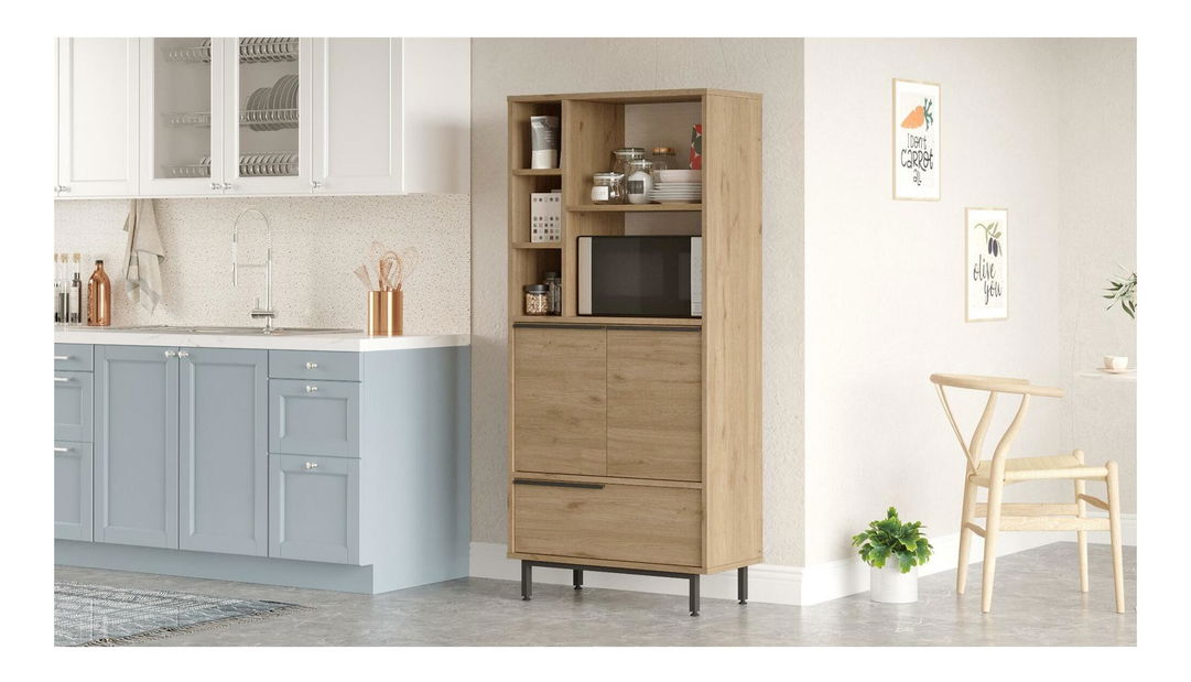 Kuhinjski ormarić Otto 9 A (orah + crna)