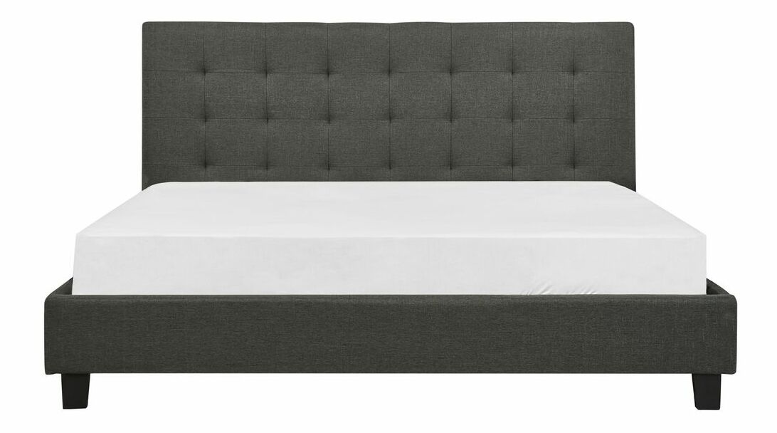 Franciaágy 180 cm ROLLA (ágyráccsal) (sötétszürke)