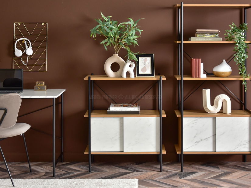 Raft Almasa A2 (marmură albă + negru)