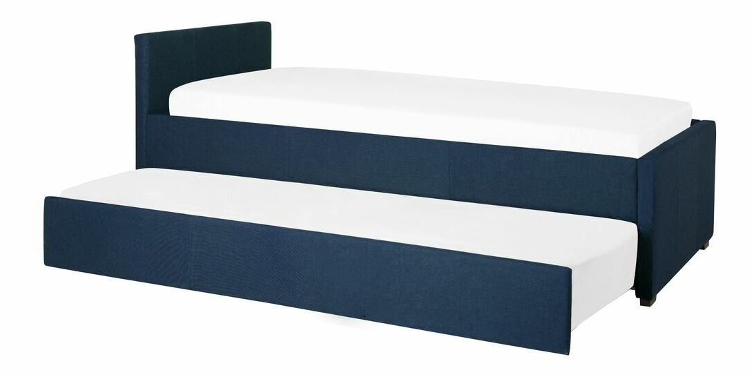 Rozkladacia posteľ 90 cm MERMAID (s roštom) (modrá)