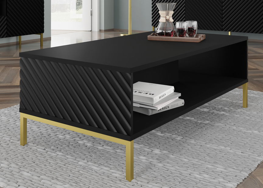 Măsuță cafea Surfy 3D (Negru + Negru)