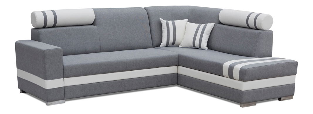 Rohová sedačka Raisa (Inari 91 sivá + Soft 17 biela) (P)