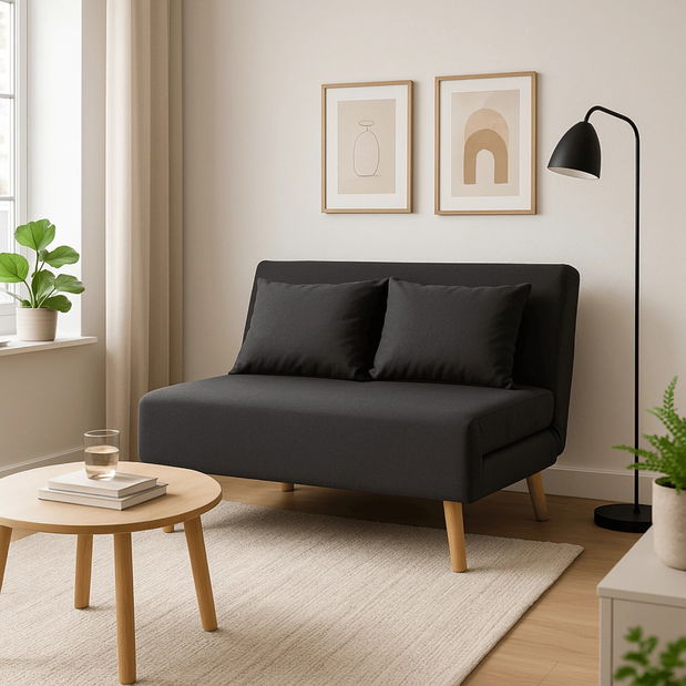 Fotelja na razvlačenje Motecacleta 2 (crna) 