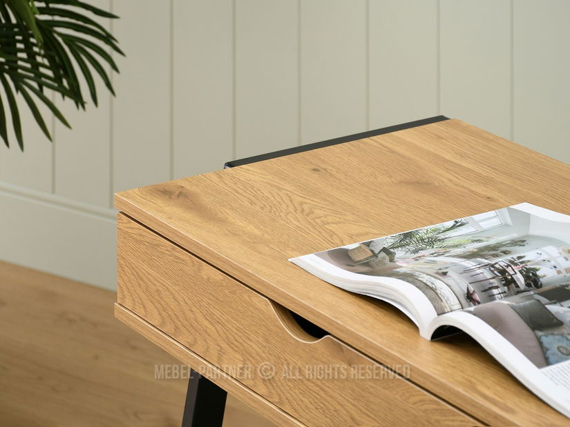 PC asztal Land (tölgy + fekete)