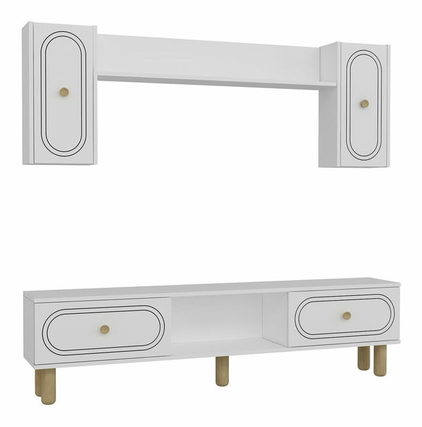 Obývacia stena Polena (biela)