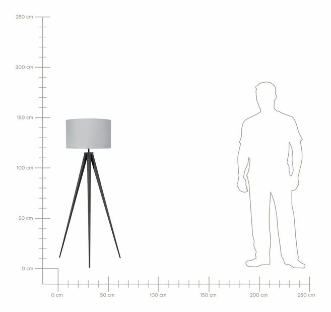 Stojanové svietidlo Silo (sivá)