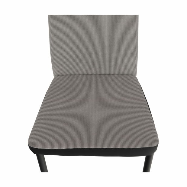 Blagovaonska stolica Enrico (svijetlo siva + crna)