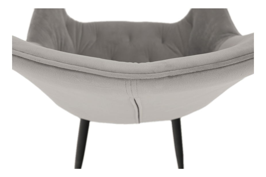 Dizajnové kreslo Feddy (svetlosivá)