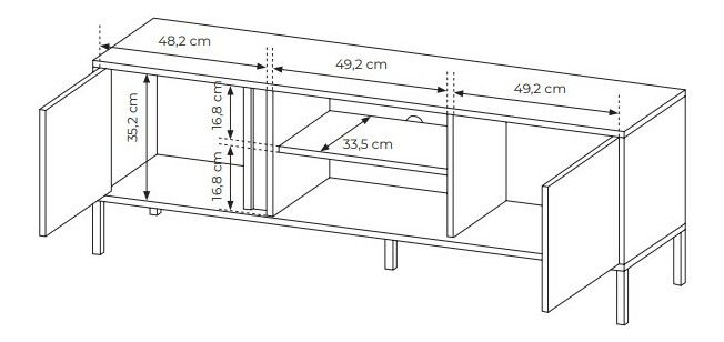 TV stolić/ormarić Danton 153 2D (bež)