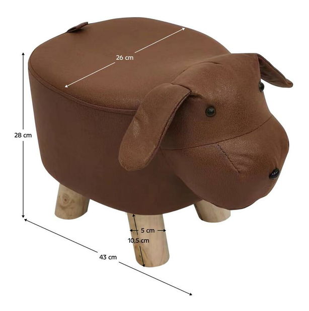 Taburetka Tamili (hnedá + prírodná)