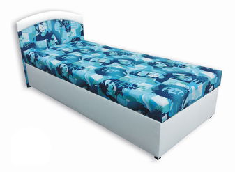 Jednostruki krevet (kauč) 90 cm Elmo (bijela umjetna koža + Elmo 2)