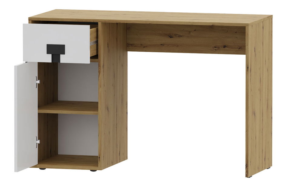 Mobilier cameră studenți Marcel II (stejar artisan + gri lucios)