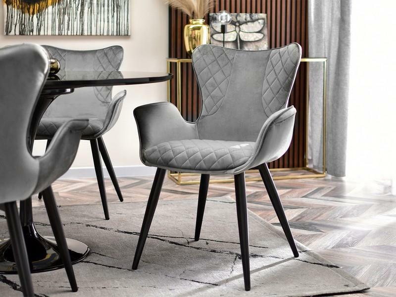 Stolička Kammel (sivá + čierna)