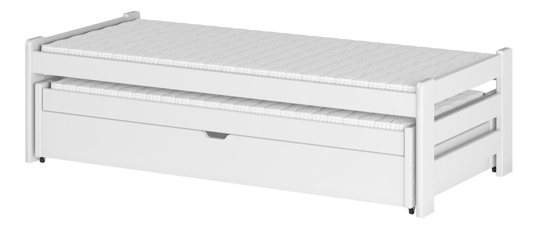 Dječji krevet 90 x 190 cm ANISSA (s podnicom i prostorom za odlaganje) (bijela)
