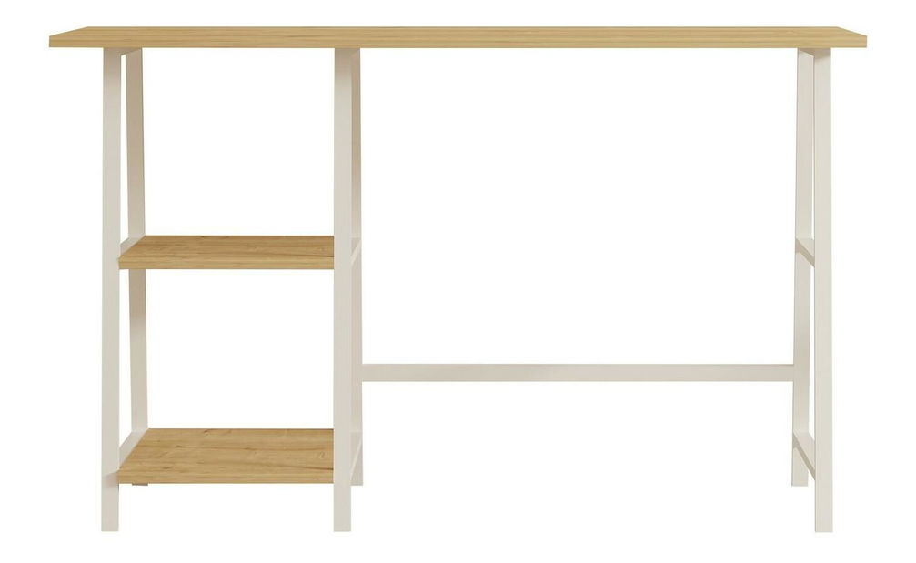 PC asztal Budevu (zafír tölgy + fehér) 