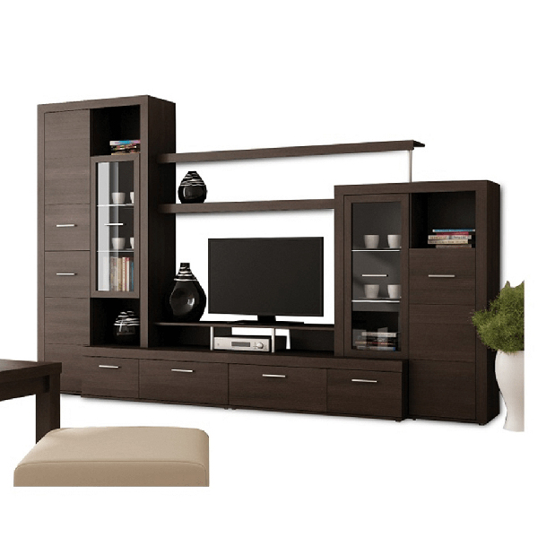 Mobilier living Adah New (wenge luisiana) (cu iluminat)