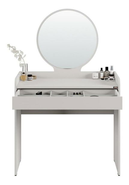 Toaletni stolić Trinity 1 (bijela) (s ogledalom)