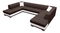 U alakú kanapé Darcia (barna + fehér) (J)