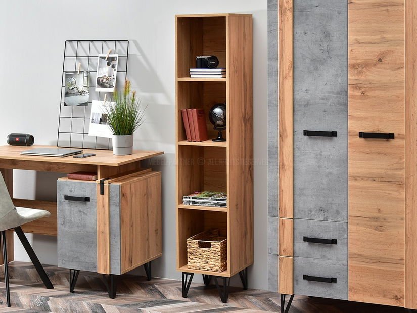 Nappali fal Suspendera SH10 (tölgy + fekete)