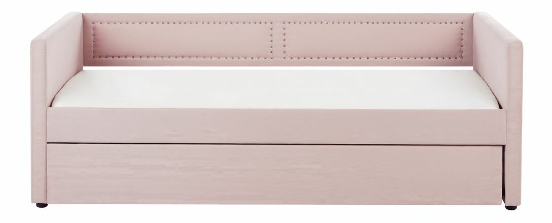 Jednolôžková posteľ 200 x 90 cm Mimza (lososová)