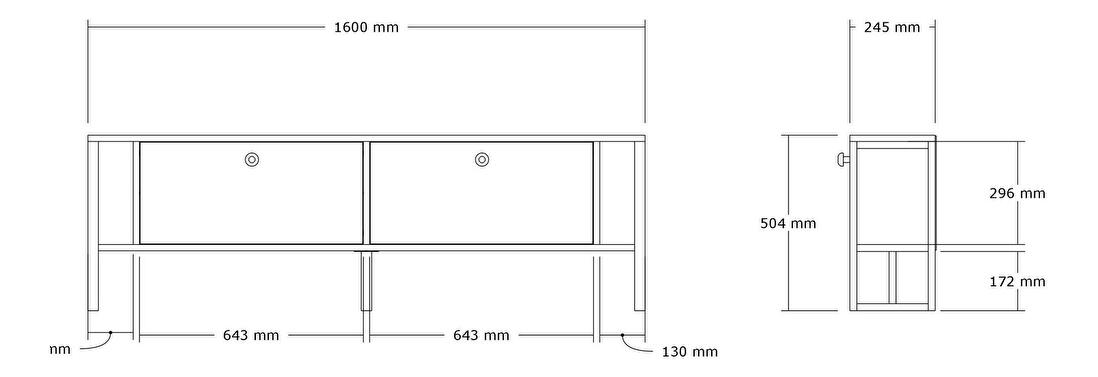TV asztal/szekrény Satadu 2 (zafír tölgy) 