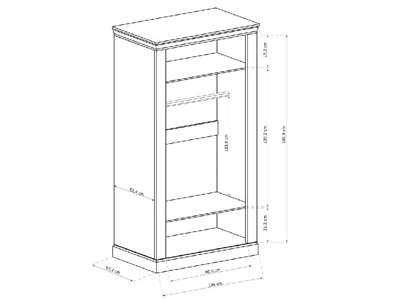 Dulap de haine Atena 16 (jcraft auriu)