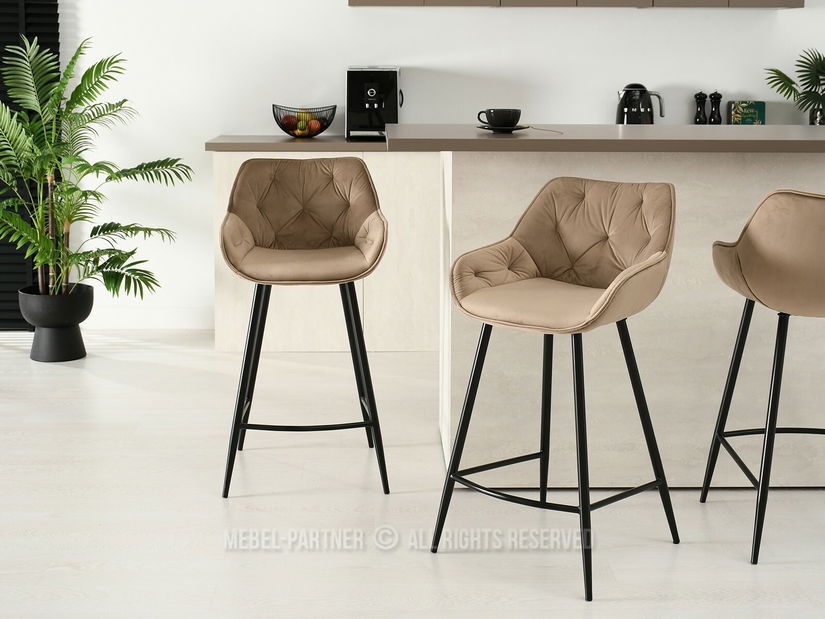 Stolička Lars (béžová + čierna)