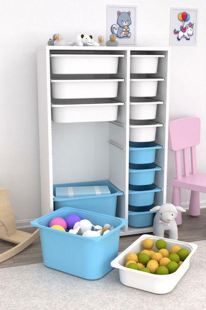 Játékrendszerező Dremonka 7 (fehér + kék)