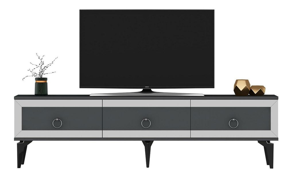 Masă TV/Dulap Muvuta 2 (antracit + argintiu) 