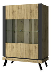 Vitrina Stacee (hrast navarra + crna)