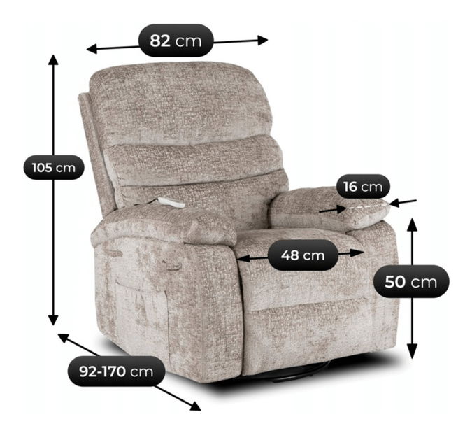 Fotelja za masažu Bricke (bež) 