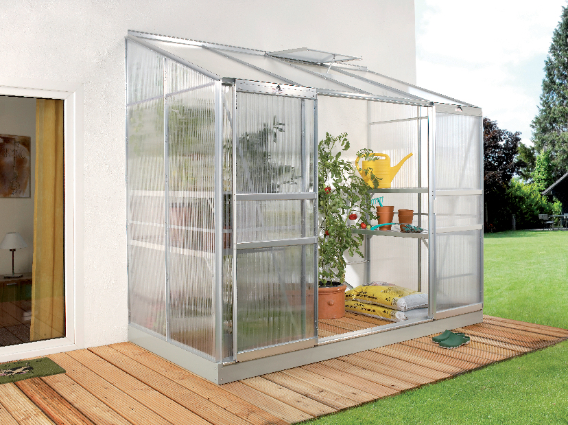 Lean to Greenhouse IDA 3300 (policarbonat + aluminiu anodizat)