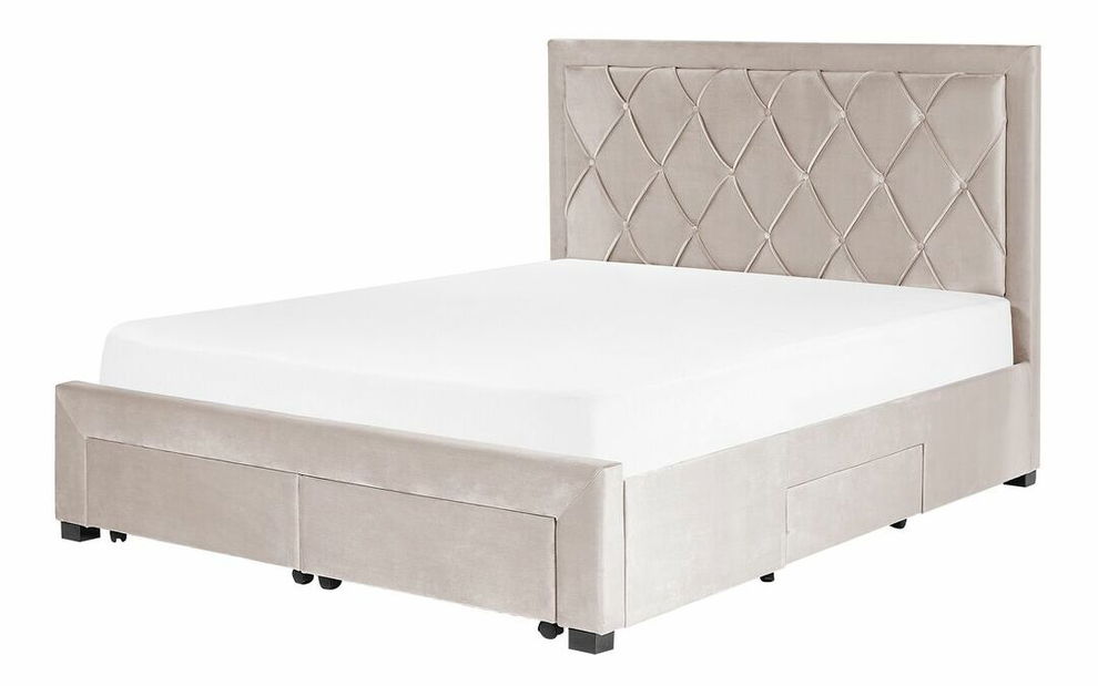 Manželská posteľ 160 cm Levi (béžová)