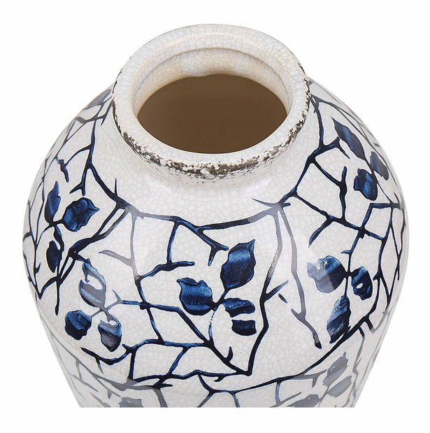 Váza 22 cm Malzia (biela + modrá)