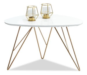 Konferenčný stolík Rave S (biela + medená)