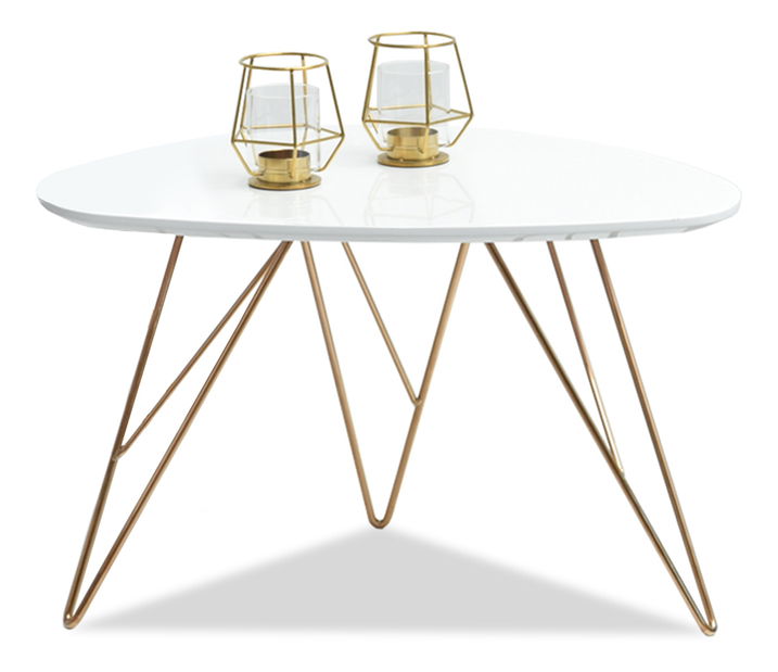 Konferenčný stolík Rave S (biela + medená)