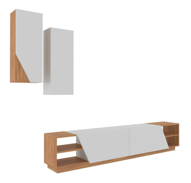 Set za dnevni boravak Ziva 2 (bijela + teak)