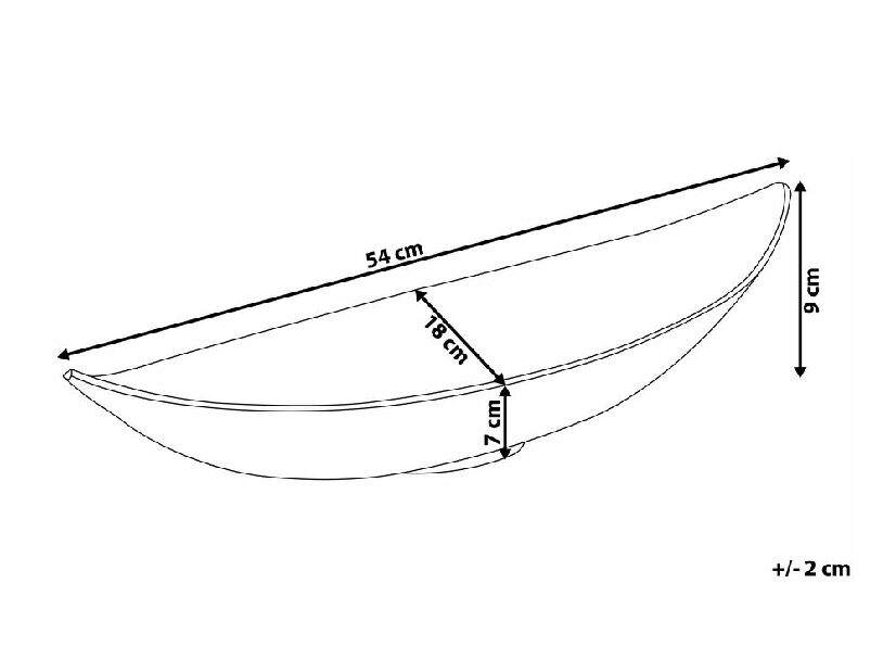 Tál 54 x 18 cm ISNET (arany)