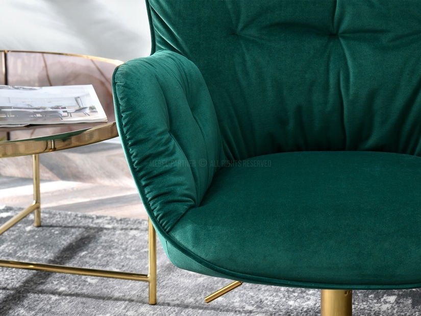 Fotoliu Meryl (verde + auriu)