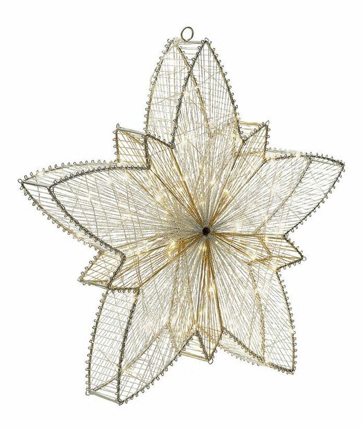 Kültéri csillag alakú dekoráció Hiroshi (ezüst) ( s osvetlením)